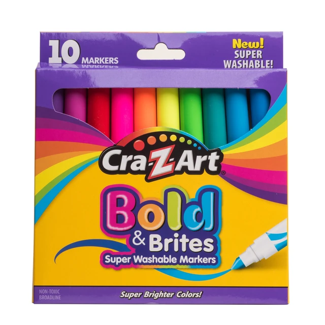 Alt view image 5 of 5 - Cra-Z-Art Super Washable Bold Brite Art Markers, 10-Count (2-Pack)