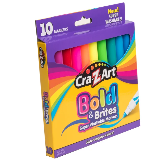 Alt view image 2 of 5 - Cra-Z-Art Super Washable Bold Brite Art Markers, 10-Count (2-Pack)
