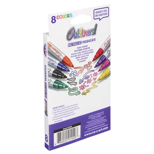 Alt view image 6 of 6 - Cra-Z-Art 8ct Outliner Metallic Markers