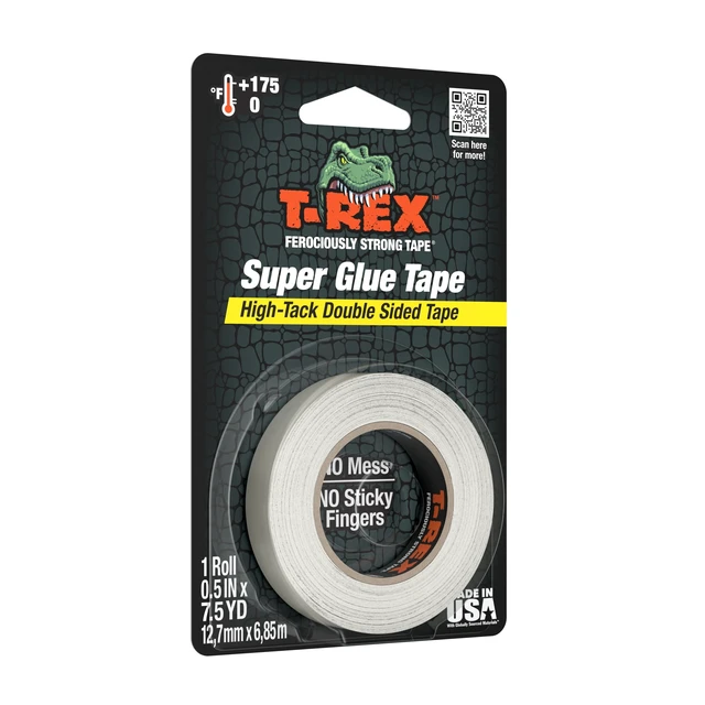 Alt view image 5 of 5 - T-Rex Super Glue Tape, 0.5in x 7.5yd, Clear