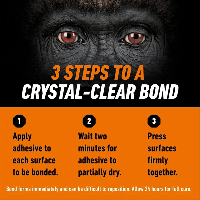Alt view image 3 of 6 - Gorilla Clear Grip Contact Adhesive
