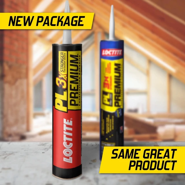 Alt view image 2 of 6 - Loctite PL Premium 3X Polyurethane Construction Adhesive, 10 fl oz, Tan, 1-Pack Cartridge