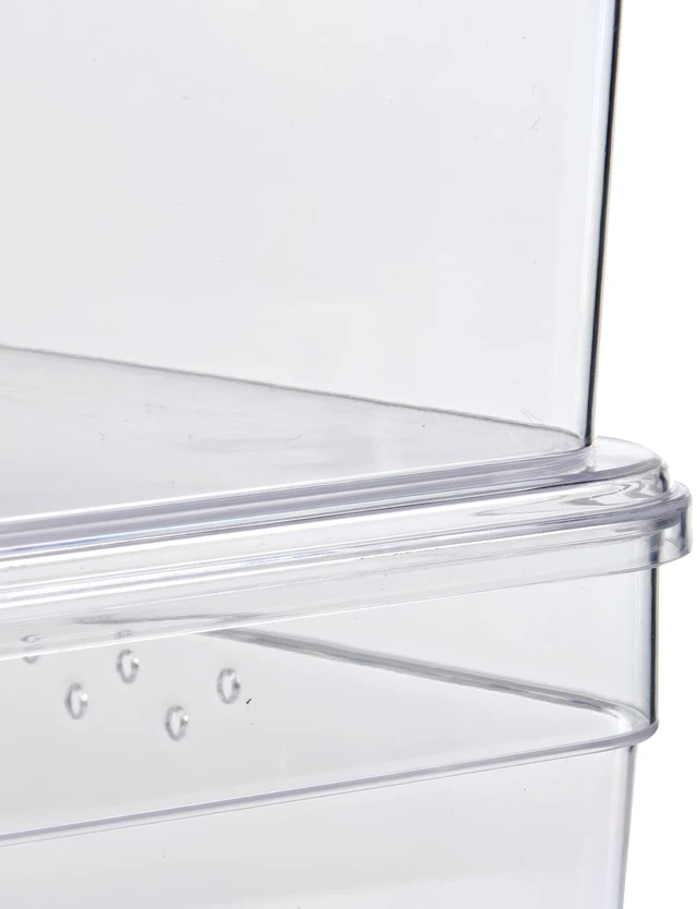 Alt view image 3 of 6 - Mainstays Small Clear Glossy Plastic Shoe Box with Lid