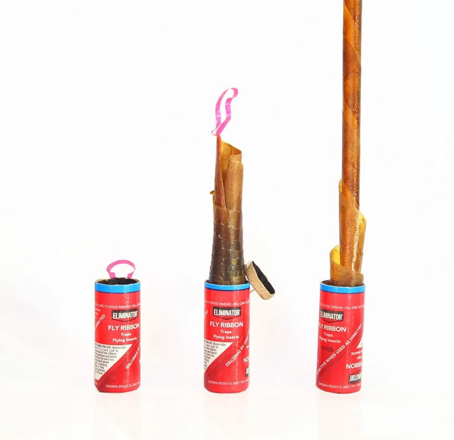 Alt view image 2 of 6 - Eliminator Non-Toxic Fly Ribbon 8-Pack, Sticky Paper Traps for Flying Insects