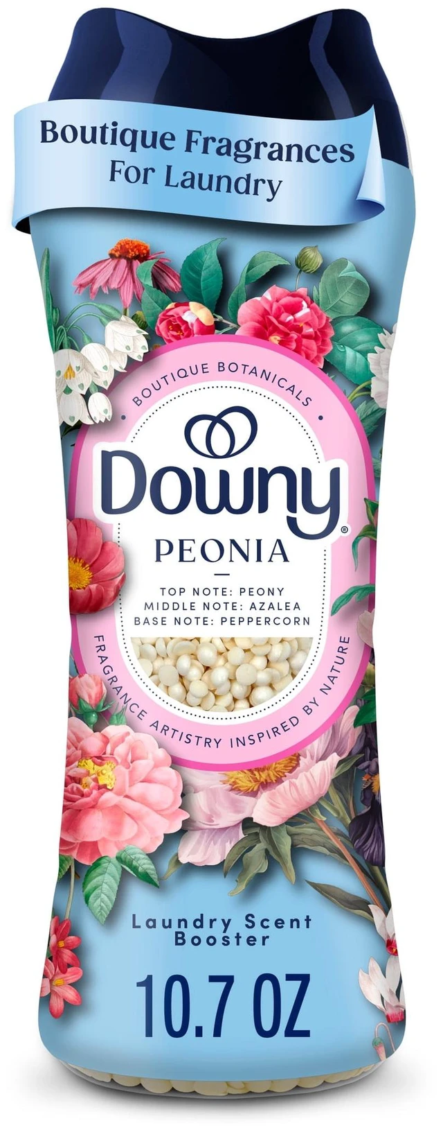Main image of Downy In-Wash Scent Booster Laundry Beads, Boutique Botanicals Peonia, 10.7 oz