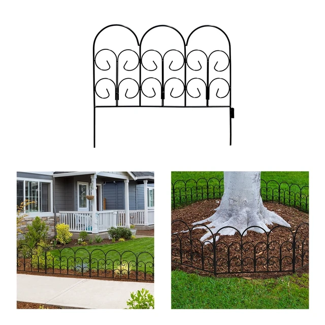 Alt view image 5 of 5 - Expert Gardener Iris Garden Border Edging, Black Powder-Coated Steel, 16in H x 18in W