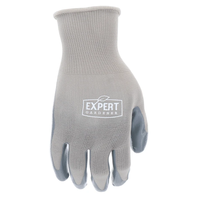 Alt view image 6 of 6 - Expert Gardener 5-Pack Gray Nitrile Sustainable Gloves Large