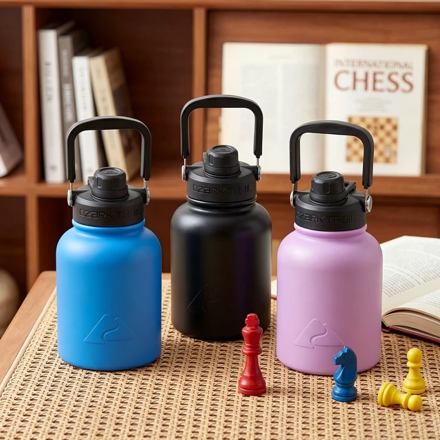 Alt view image 4 of 6 - Ozark Trail 25oz Stainless Steel Insulated Chug Bottle, Black