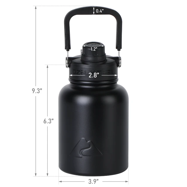 Alt view image 5 of 6 - Ozark Trail 25oz Stainless Steel Insulated Chug Bottle, Black