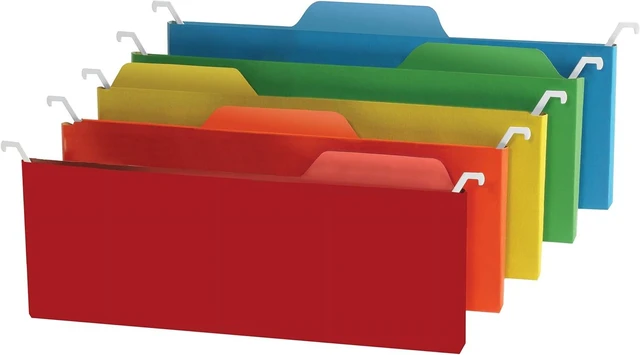 Alt view image 2 of 3 - Find It Mini Hanging File Folders, 6-Pack Assorted