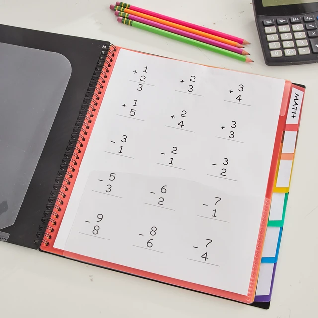 Alt view image 6 of 6 - Pen+Gear 12 Pocket Spiral Poly File Organizer, Black