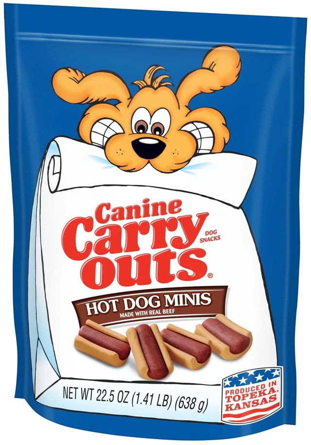 Alt view image 6 of 6 - Canine Carry Outs Hot Dog Minis Dog Treats 22.5oz Bag