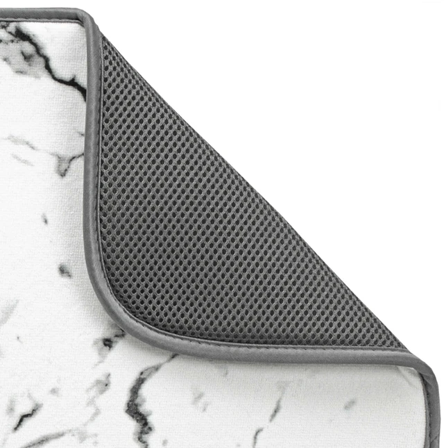 Alt view image 5 of 7 - 18in x 24in Mainstays Microfiber Dish Drying Mat, Marble