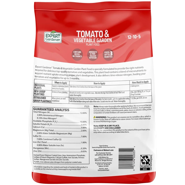 Alt view image 5 of 6 - Expert Gardener Tomato & Vegetable Plant Food, 12-10-5, 4lb