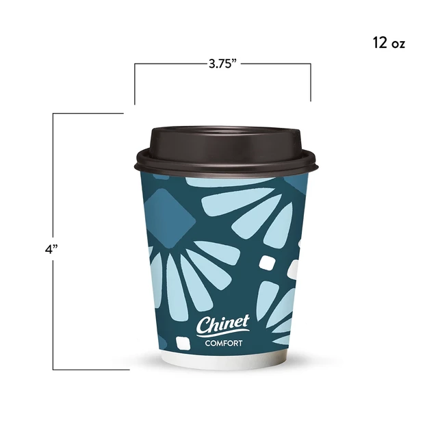 Alt view image 7 of 7 - Chinet Comfort 12oz 26 Count Premium Disposable Paper Hot Cups with Lids