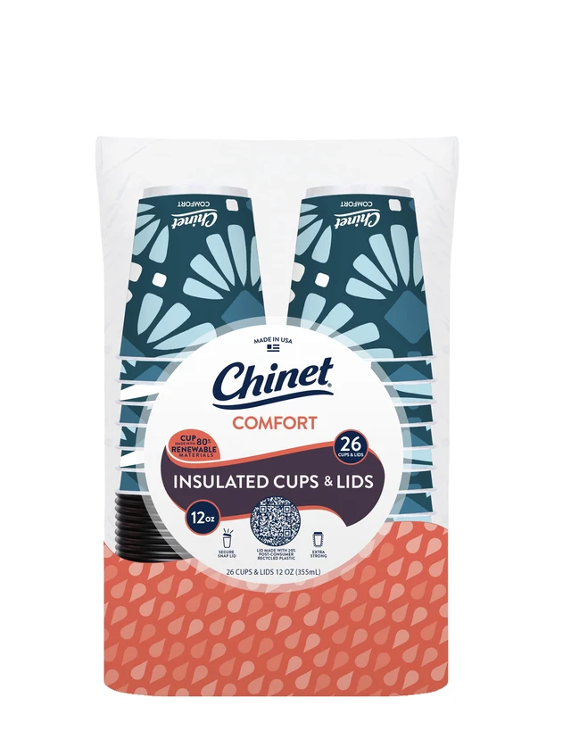 Alt view image 5 of 7 - Chinet Comfort 12oz 26 Count Premium Disposable Paper Hot Cups with Lids
