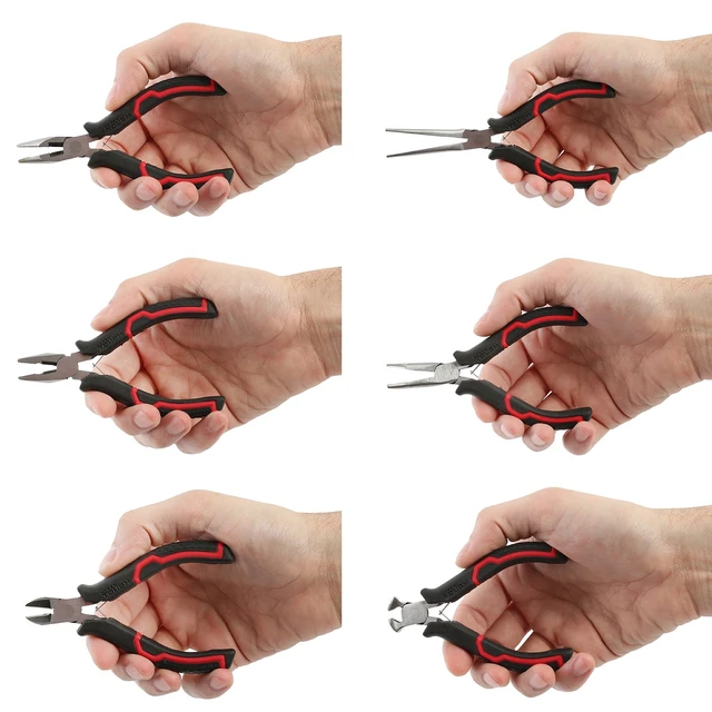 Alt view image 5 of 6 - Hyper Tough 6-Piece Mini Pliers Set with Soft Grip Handles, Gift for Mom