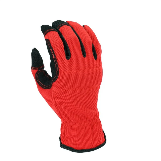 Alt view image 6 of 6 - Hyper Tough Synthetic Leather Work Gloves with Knuckle Protection, Size Large, 1 Pair, Various Color