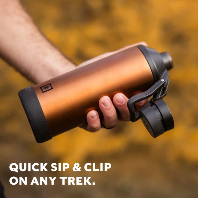Alt view image 5 of 6 - Swiss Tech Muhelos 24oz Bronze Leak-Proof Double-Wall Water Bottle