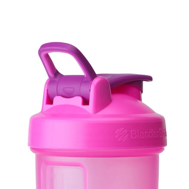 Alt view image 6 of 6 - BlenderBottle Classic 24oz Pink Shaker Cup with Flip-Top and Wide Mouth Lid