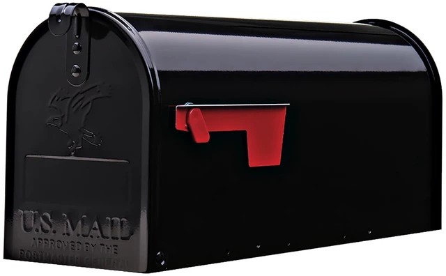 Main image of Architectural Mailboxes Classic Medium Black Galvanized Steel Post-Mount Mailbox