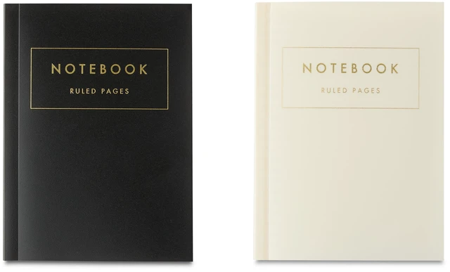 Main image of Pen+Gear Poly Notebooks, 5.75in x 4.2in, 80 Ruled Pages, Black & White, 2-Pack