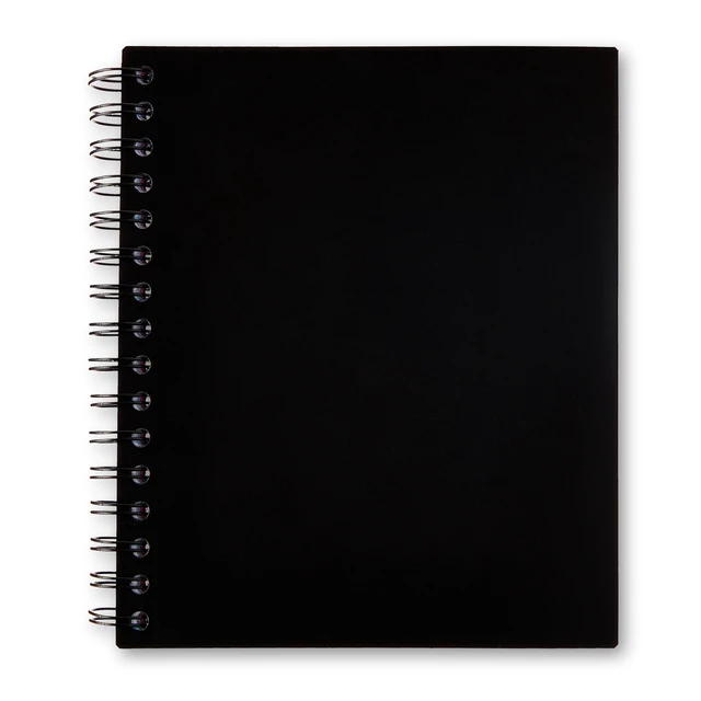 Alt view image 3 of 6 - Pen+Gear College Ruled 5-Subject Poly Notebook, 6"x8.26", 150 Sheets, Black