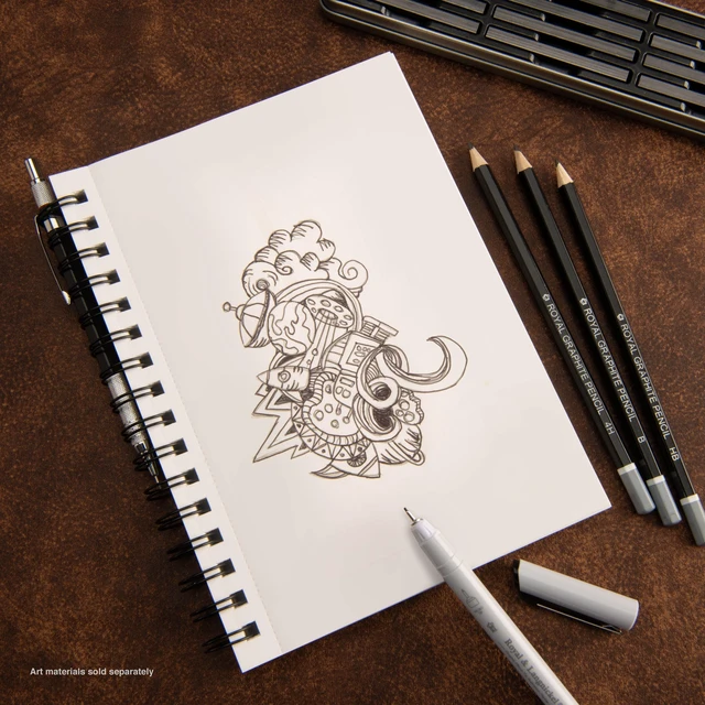 Alt view image 5 of 6 - Bee Paper Bee Inspired Sketching Paper Pad, 5.5"x8.5", 100 Sheets, Side Wire, 50lb, 74GSM