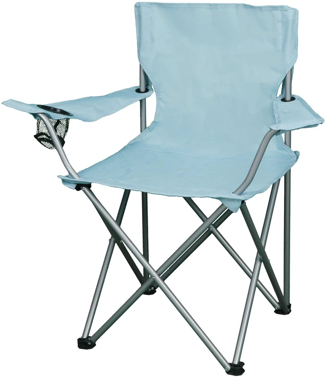 Alt view image 5 of 7 - Ozark Trail Quad Folding Camp Chair with Mesh Cup Holder and Carry Bag, Vintage Blue