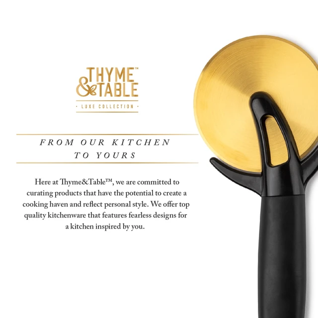 Alt view image 2 of 6 - Thyme & Table Gold Stainless Steel Pizza Wheel