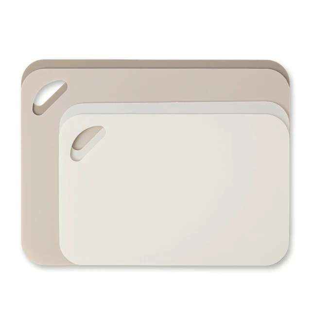 Alt view image 4 of 5 - Thyme & Table 4-Piece Poly Cutting Mats 7.5x11.4in and 9.8x13.4in Cream