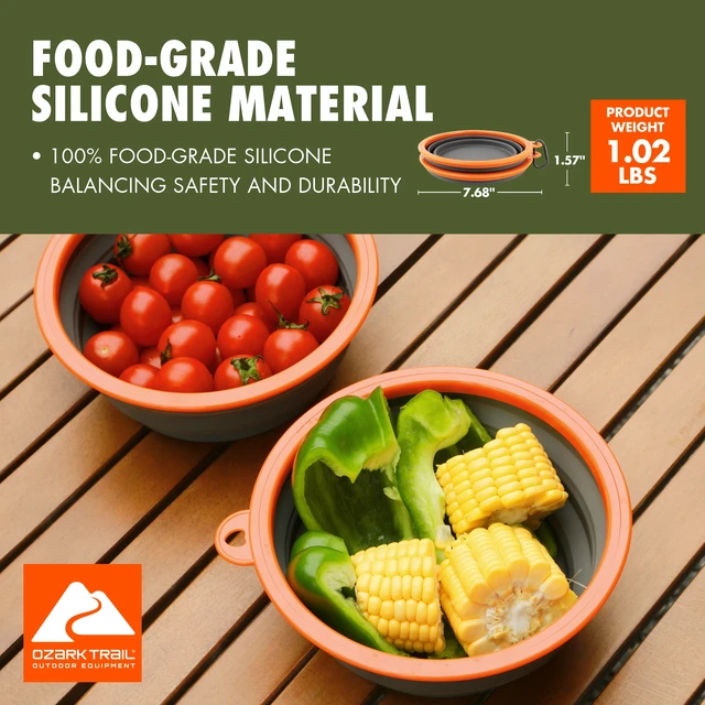 Alt view image 3 of 6 - Ozark Trail Collapsible Silicone Bowls, 2-Pack