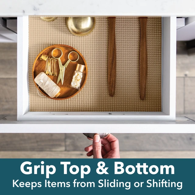 Alt view image 5 of 5 - EasyLiner Select Grip Shelf Liner, 20" x 6' Roll, Taupe