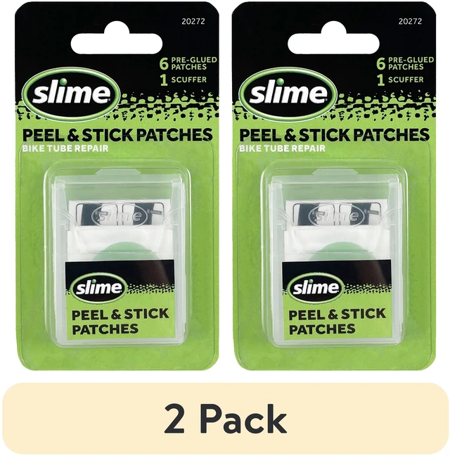 Main image of Slime Peel & Stick Bicycle Tube Patches (2-Pack, 6-Piece) - 20272