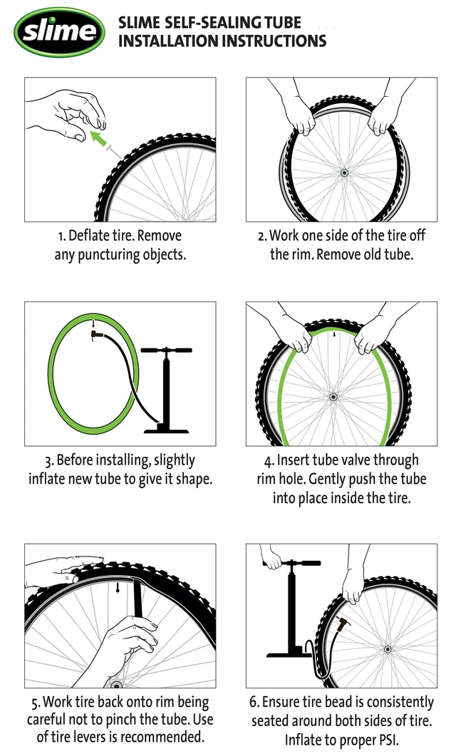 Alt view image 6 of 6 - Slime 30049 Extra Strong Self-Sealing Bicycle Tube, Schrader Valve, 20" x 1.25-2.125"