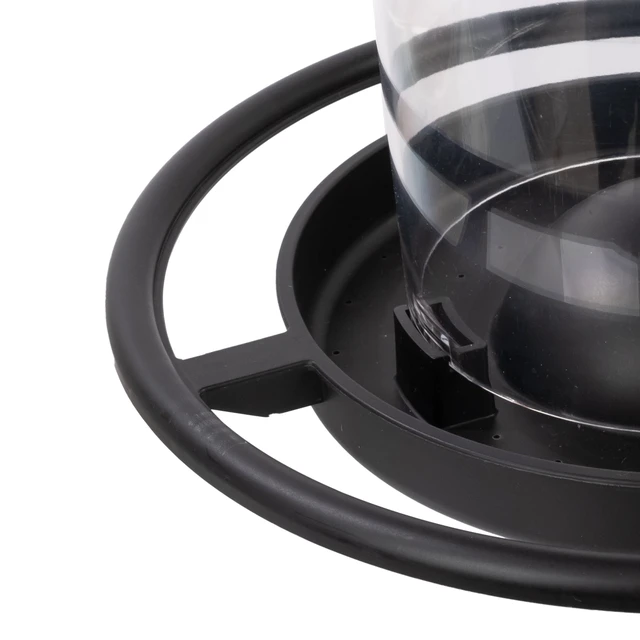 Alt view image 2 of 6 - Vibrant Life 2.5LB Capacity Hanging Hopper Bird Feeder, Black