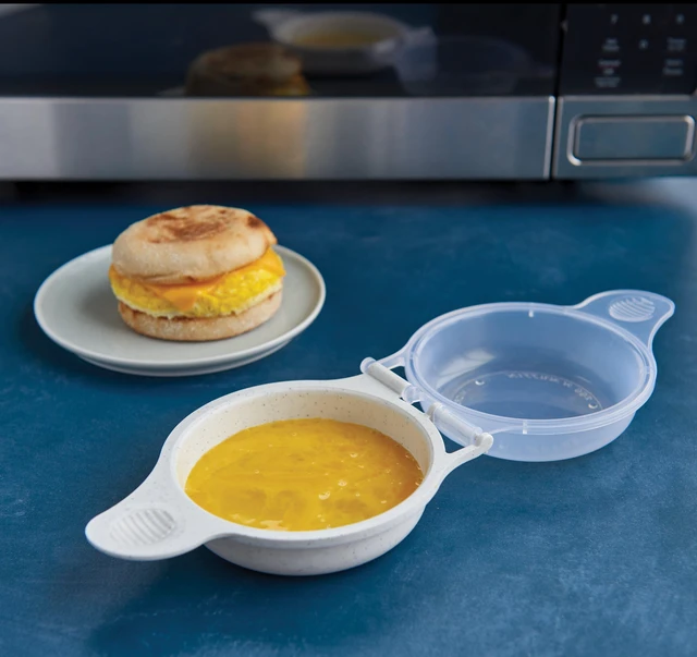 Alt view image 5 of 6 - Nordic Ware Microwave Eggs 'N Muffin Pan, White, 4.1" x 4.1"