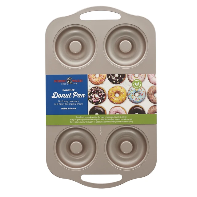 Alt view image 4 of 6 - Nordic Ware 6 Cavity Nonstick Steel Donut Pan