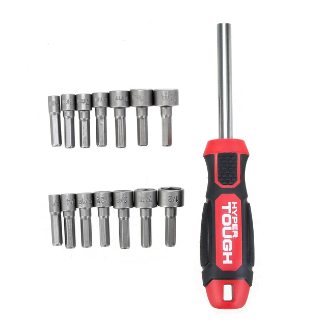 Alt view image 5 of 6 - Hyper Tough 8TS0085N 15-Piece Alloy Steel Nut Driver Screwdriver Set