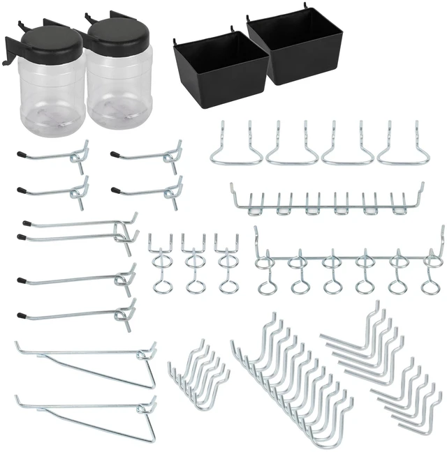 Main image of Hyper Tough 50-Piece Pegboard Hook Kit for 1/8 and 1/4-in Holes