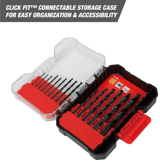 Alt view image 3 of 6 - Hyper Tough 41015CF 15-Piece Black Oxide Drill Bit Set with Click Fit Case