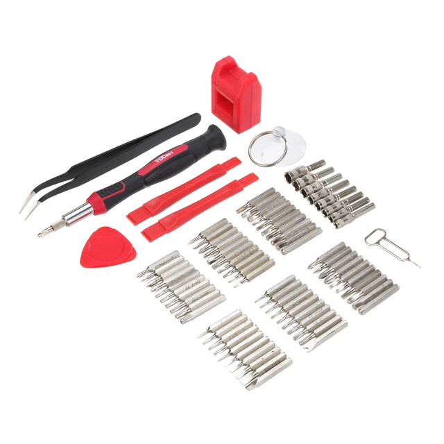 Alt view image 3 of 6 - Hyper Tough 77-Piece Precision Tool Kit with Magnetic Screwdriver, Standard Size Bits and Case