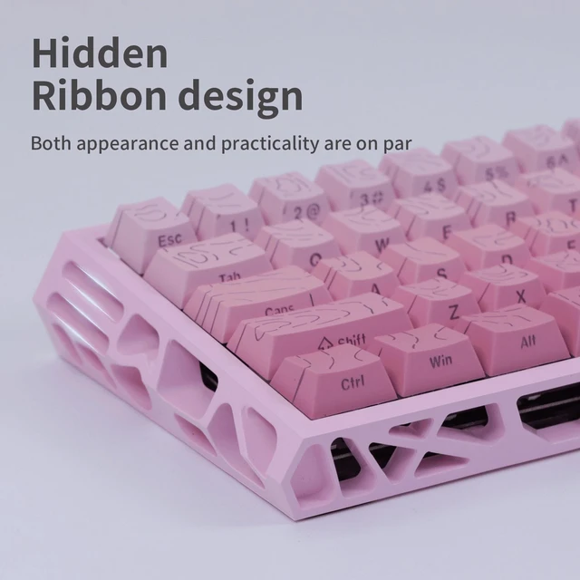 Alt view image 2 of 6 - 61-Key 60% Layout Magnetic Switch Gaming Keyboard with Hot-Swappable Adjustable Magnetic Switches, RGB Backlit PBT Keycaps, 6-Color Skeleton Hollow Case, Full N-Key Rollo