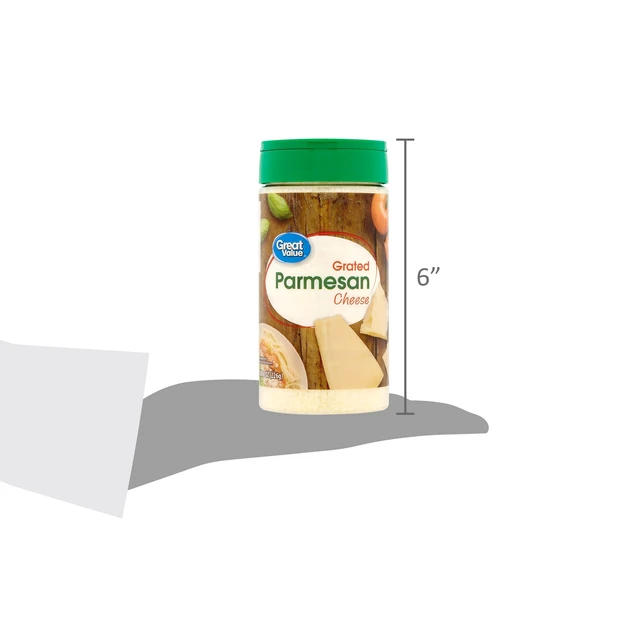 Alt view image 3 of 7 - Great Value Grated Parmesan Cheese, 8oz Shaker
