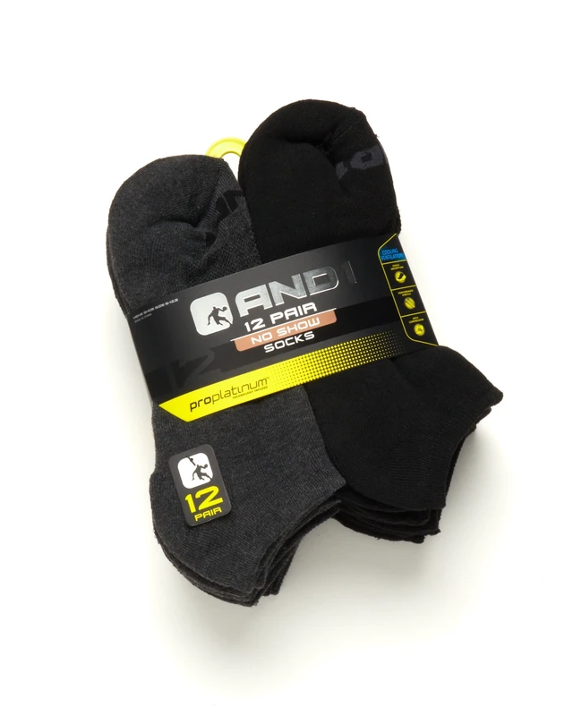 Alt view image 3 of 6 - AND1 Men's Cushion No Show Socks, 12 Pack