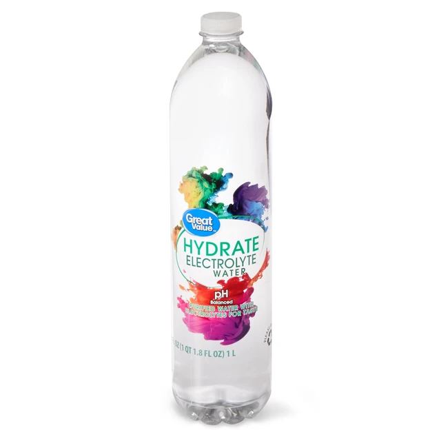 Alt view image 2 of 6 - Great Value Hydrate Electrolyte Water 33.8fl oz 6 Count