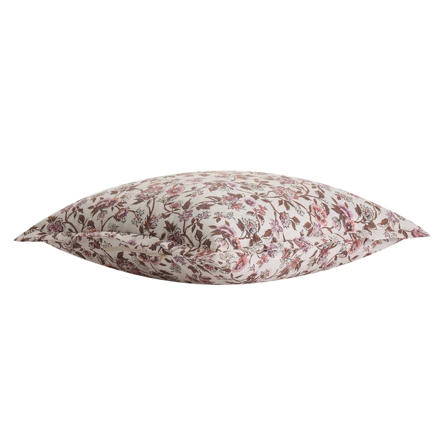 Alt view image 2 of 5 - 20" x 20" Pink Vintage Botanical Floral Cotton Decorative Pillow Home Decor Collection