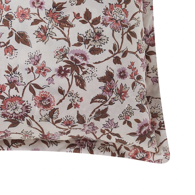 Alt view image 4 of 5 - 20" x 20" Pink Vintage Botanical Floral Cotton Decorative Pillow Home Decor Collection