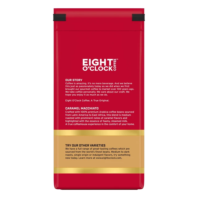Alt view image 5 of 6 - Eight O'Clock Ground Coffee Caramel Macchiato Medium Roast Arabica 11oz