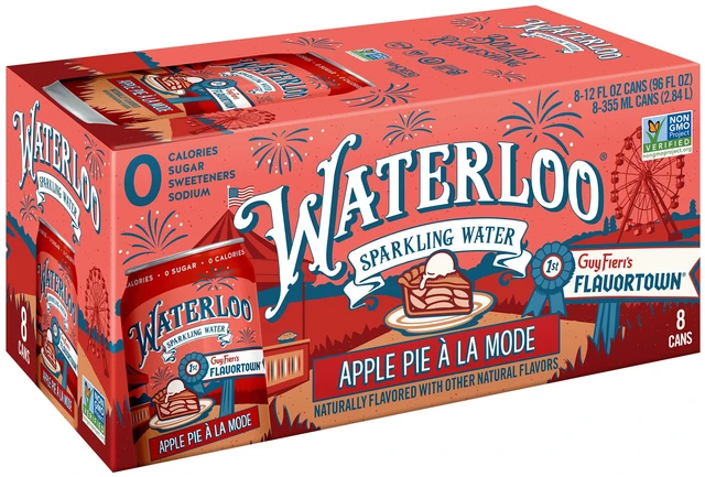 Main image of Waterloo Sparkling Water Apple Pie la Mode 12 fl oz 8 Pack Cans